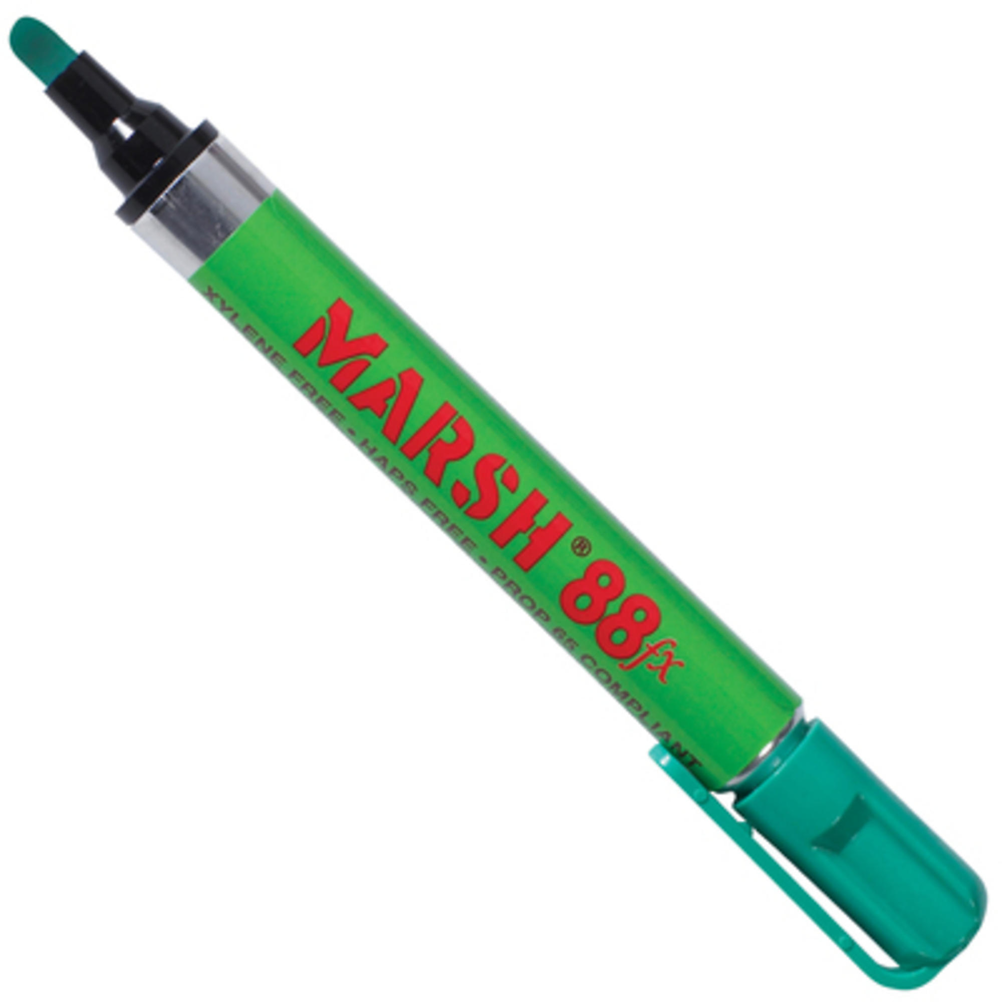 Green Marsh 88fx Metal Paint Marker - Green, Weatherproof, Fast-Drying, Opaque Marks, 12 Pcs, Model# MK110GN